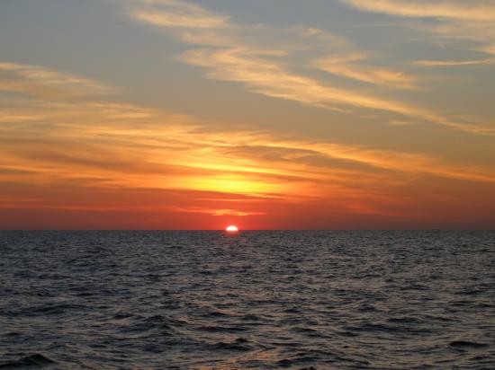 coucher de soleil en Méditerranée